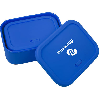 Front View of Multi Silicone Food Storage Box with Air Valve - Set of
