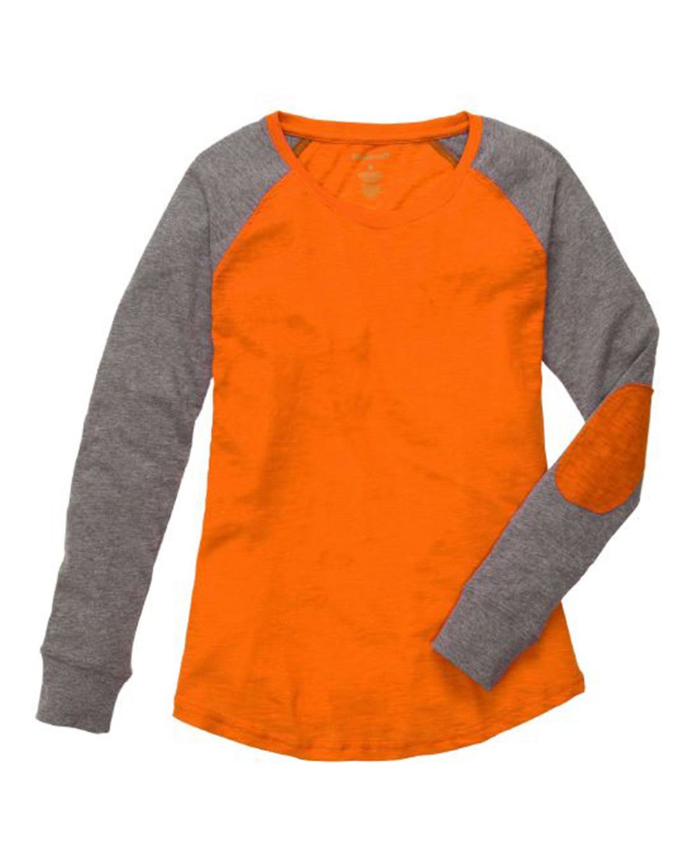 Women’s Preppy Patch Slub Long Sleeve T-Shirt - T66