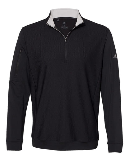 Men's Textured Quarter-Zip Pullover - A295