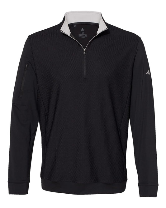Men's Textured Quarter-Zip Pullover - A295