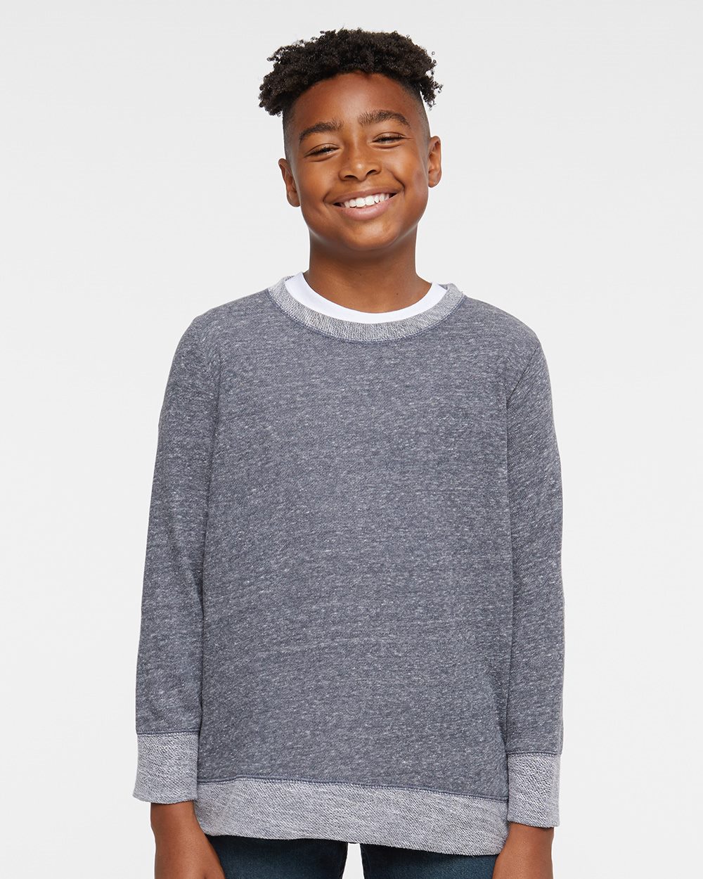 Youth Harborside Mélange French Terry Crewneck Sweatshirt - 2279