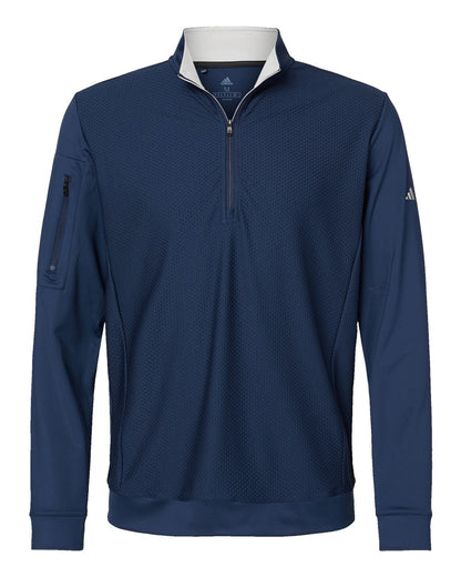 Men's Textured Quarter-Zip Pullover - A295