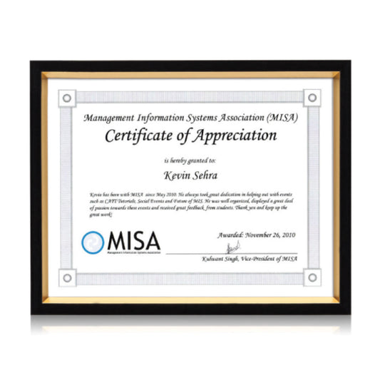Gilda Certificate Frame