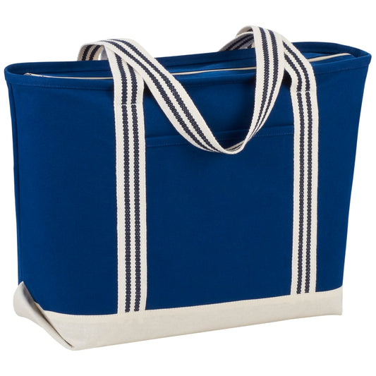 Atlantic Stripe 20oz Cotton Zippered Tote