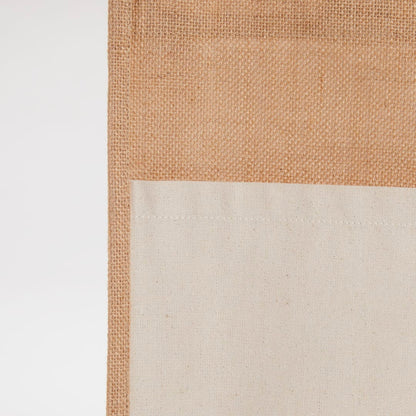 Jute Shopper Tote with Recycled Cotton Pocket