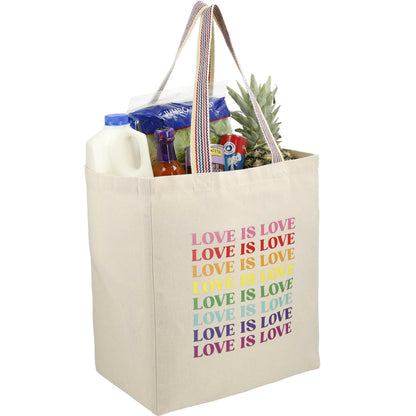 Rainbow Recycled 6oz Cotton Grocery Tote