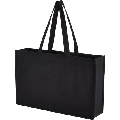Black Repose 10oz Recycled Cotton Shoulder Tote