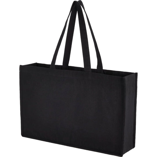 Black Repose 10oz Recycled Cotton Shoulder Tote
