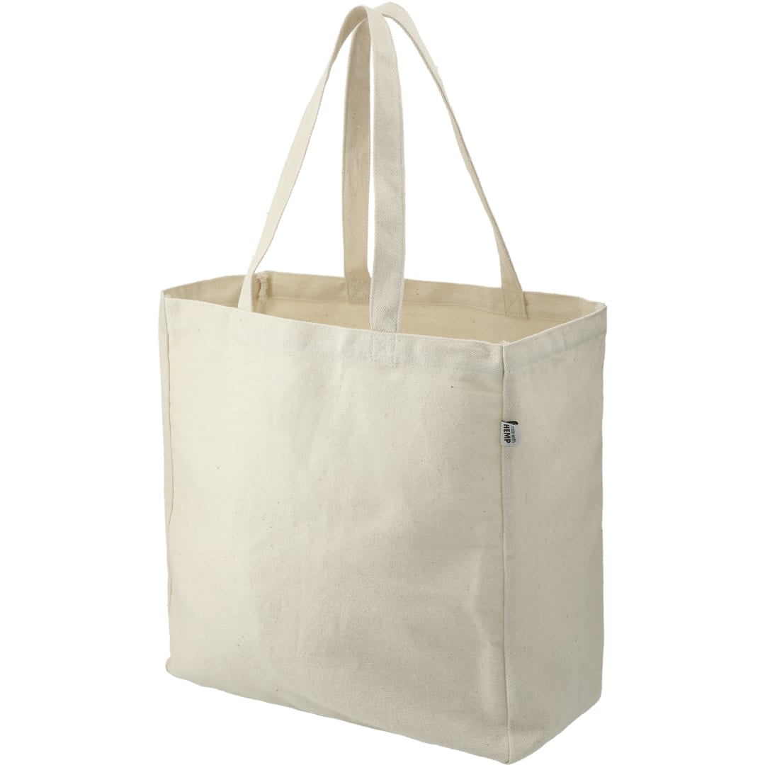 Front View of Natural Hemp Cotton 11oz Carry-All Tote