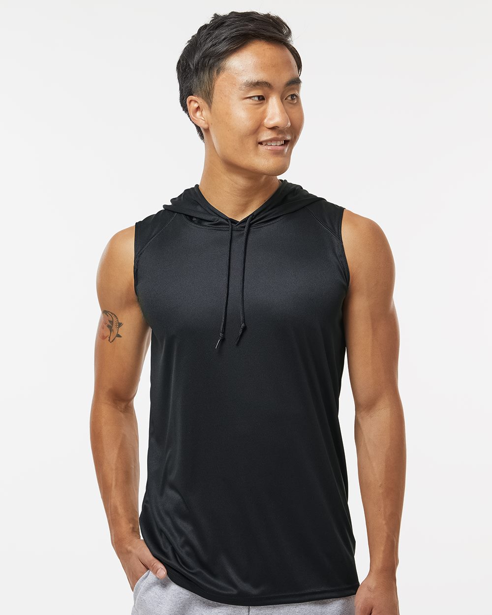 Men's B-Core Sleeveless Hooded T-Shirt - 4108