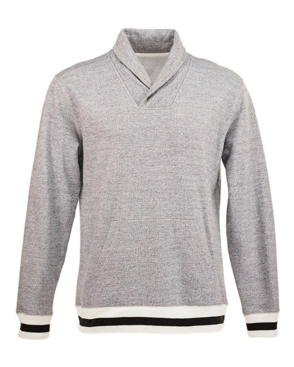 Men's Peppered Fleece Shawl Collar Sweatshirt - 8704