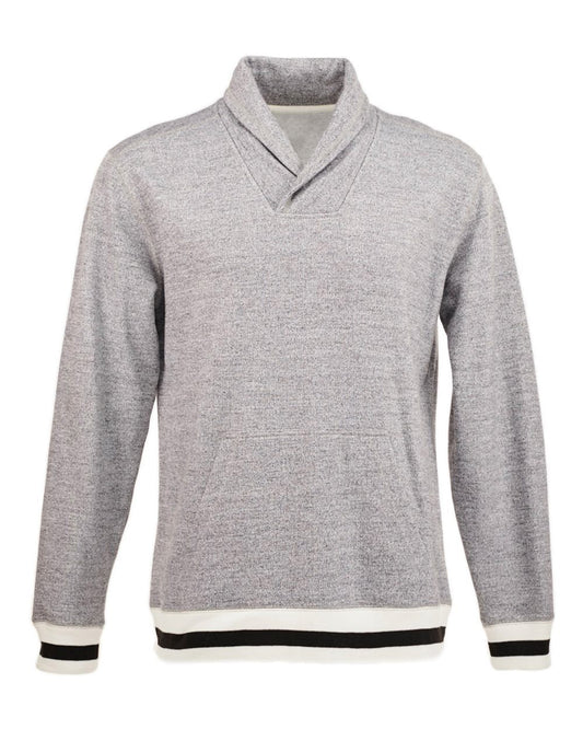Men's Peppered Fleece Shawl Collar Sweatshirt - 8704