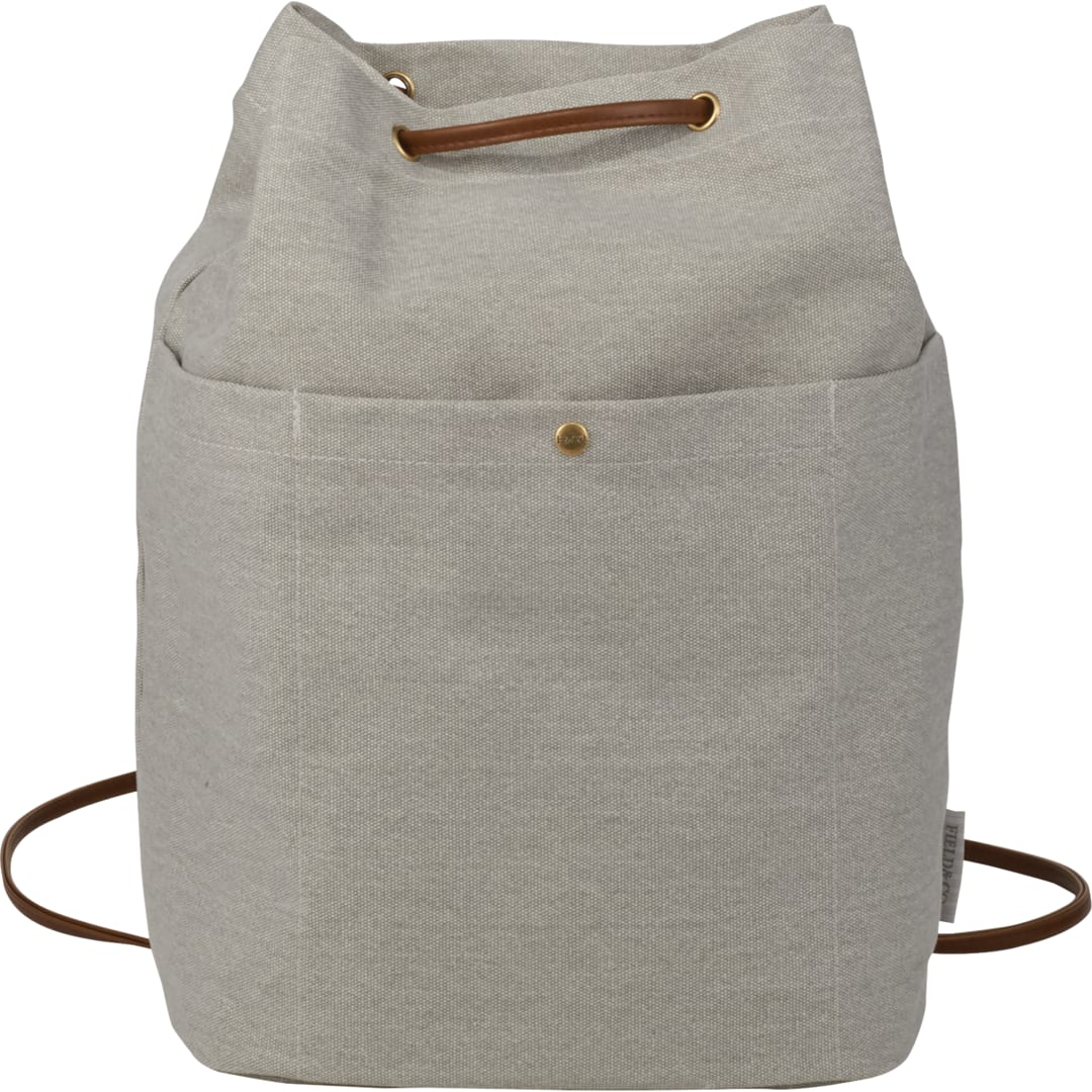 Front View of Gray Field & Co. 16oz Cotton Canvas Convertible Tote