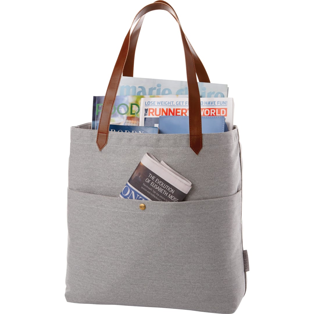 Front View of Gray Field & Co. 16 oz. Cotton Canvas Book Tote