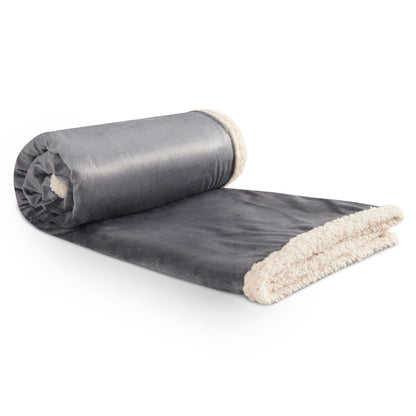 Front View of Gray Field & Co.® Cambridge Oversized Sherpa Blanket