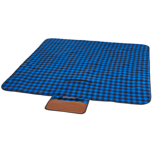 Front View of Blue Field & Co.® Buffalo Plaid Picnic Blanket