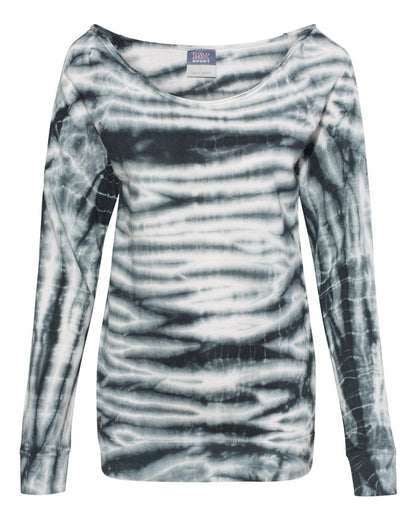 Women's French Terry Off-the-Shoulder Tie-Dyed Sweatshirt - W20173