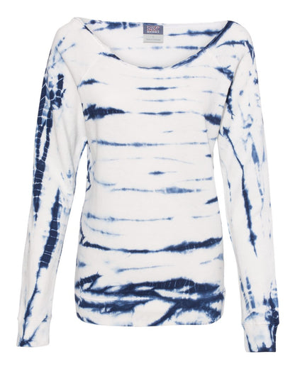Women's French Terry Off-the-Shoulder Tie-Dyed Sweatshirt - W20173