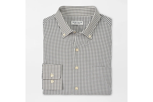Peter Millar Hanford Performance Twill Sport Shirt - Black