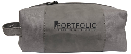 Canvas and Leatherette Dopp Bag