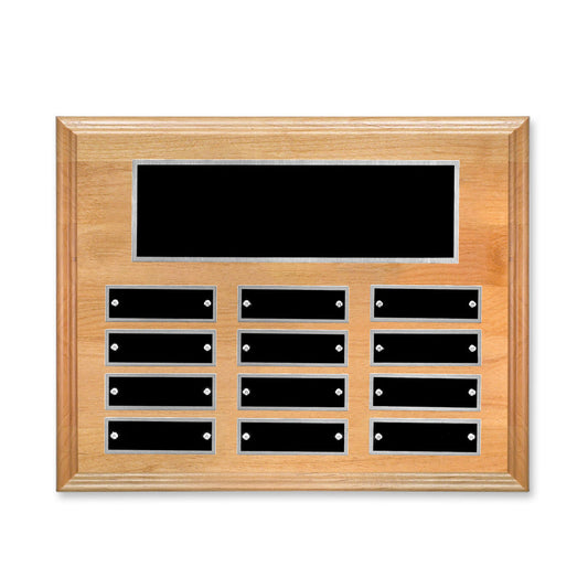 Erindate (Horiz) Perpetual Plaque - Red Alder/Silver