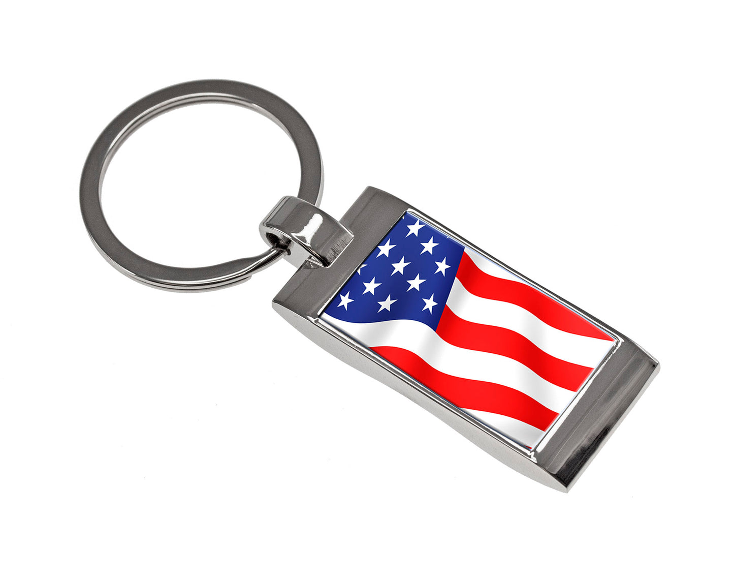 American Flag Key Tag