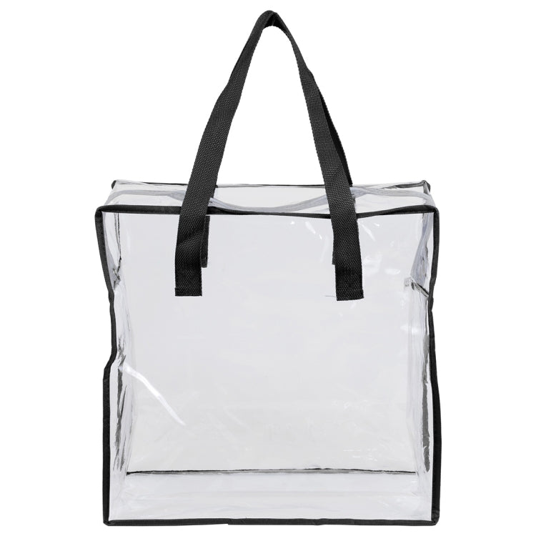 12"W x 12"H x 6"Gusset – “ARETE" Clear Vinyl Stadium Compliant Tote Bag with Zipper