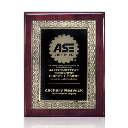 Oakleigh Certificate Plaque - Rosewood Finish