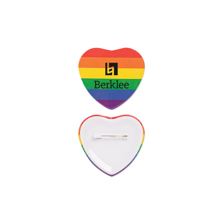 2" Heart Shaped Button