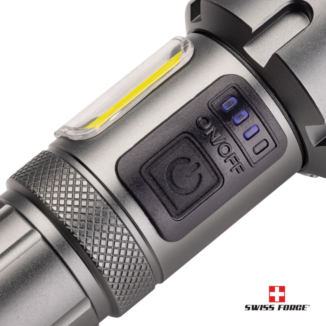 Swiss Force® Rimac Aluminum Rechargeable Flashlight