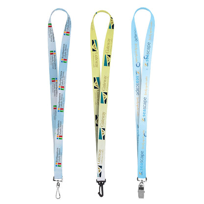 "OWEN RECYCLED" 3/4" Import Air Ship Recycled RPET Full Color Sublimation Lanyard