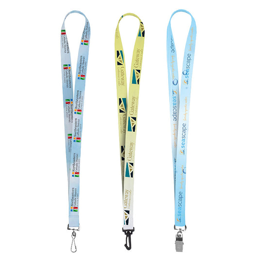 "OWEN RECYCLED" 3/4" Import Air Ship Recycled RPET Full Color Sublimation Lanyard