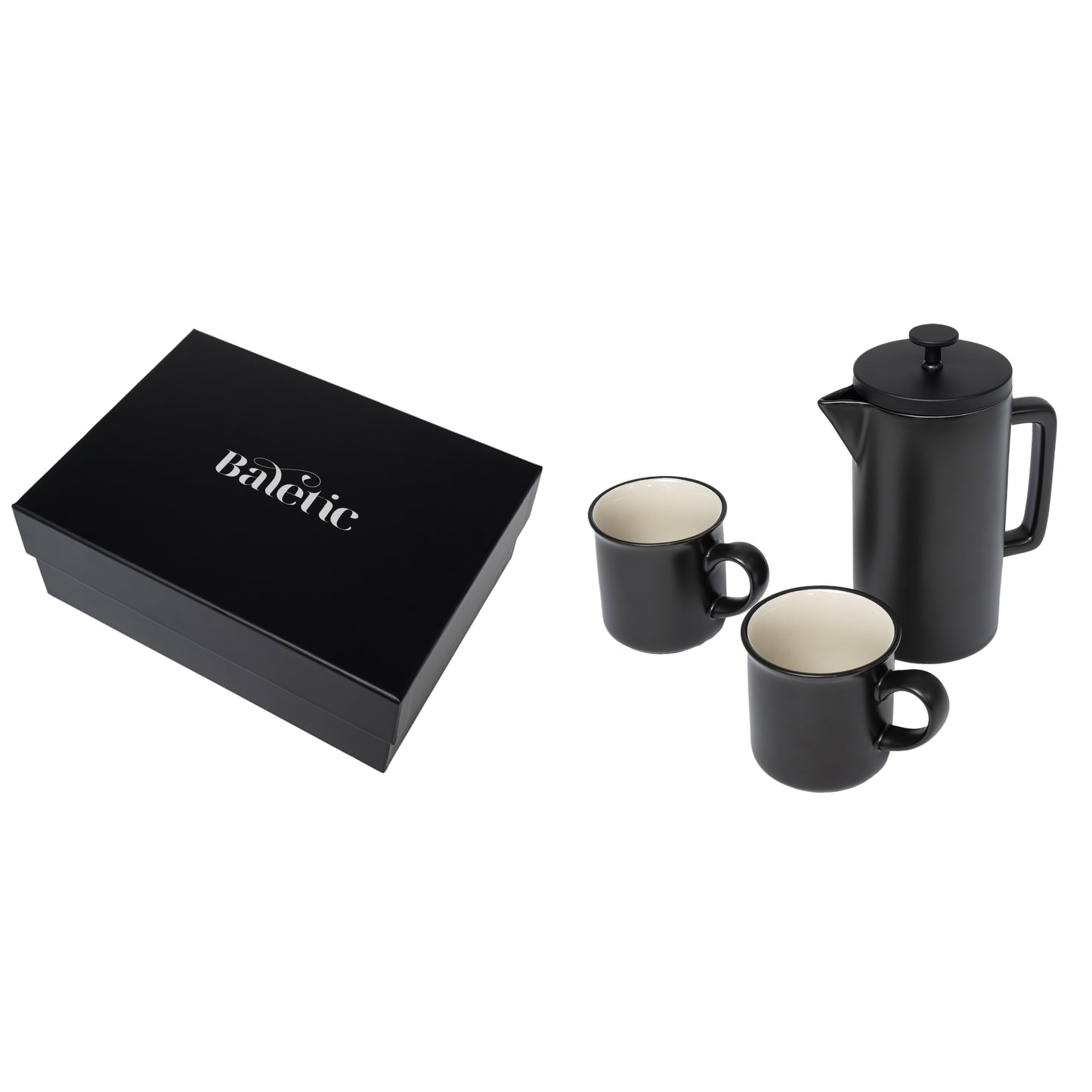 Highland porcelain french press coffee set