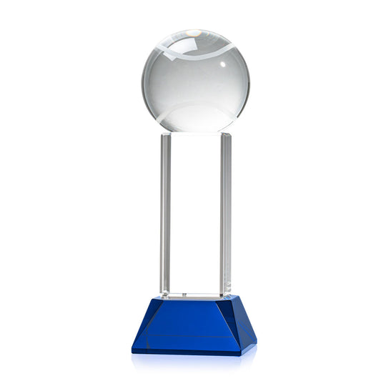 Tennis Ball Award on Stowe Base - Blue