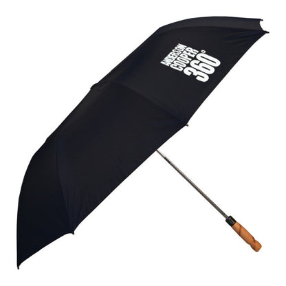 Hunter Green/White Folding Golf Umbrella
