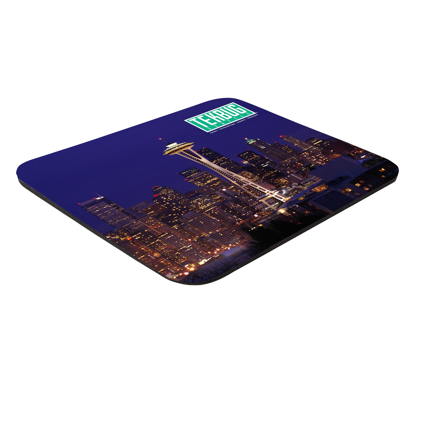 White 8" X 9-1/2" X 1/8" Full Color Hard Mouse Pad