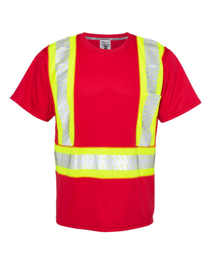 Unisex EV Series® Enhanced Visibility Contrast Pocket T-Shirt - B200-204