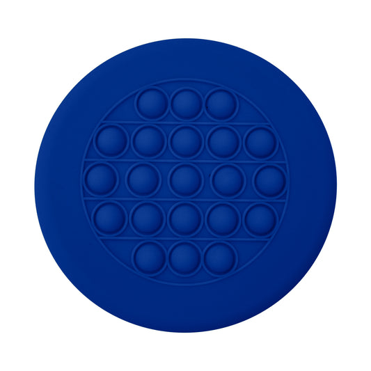 BLUE Push Pop Stress Reliever Flying Disc