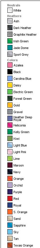 Gildan Youth DryBlend 50 Cotton/50 Poly T-Shirt. 8000B