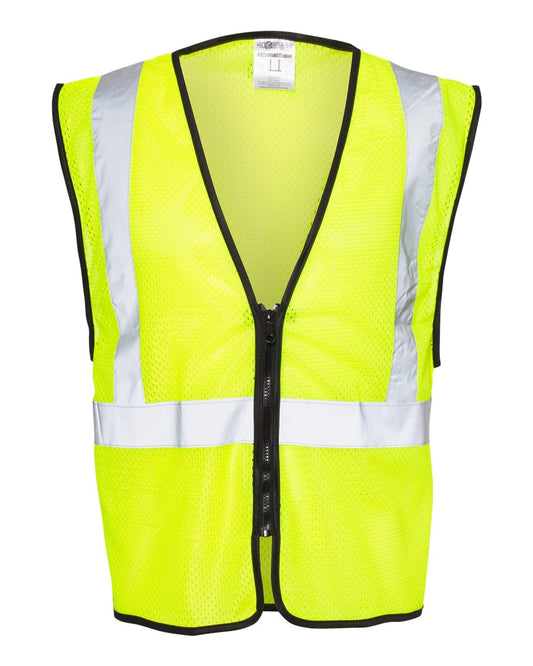 Unisex Zippered Mesh Economy Class 2 Vest - 1547-1548