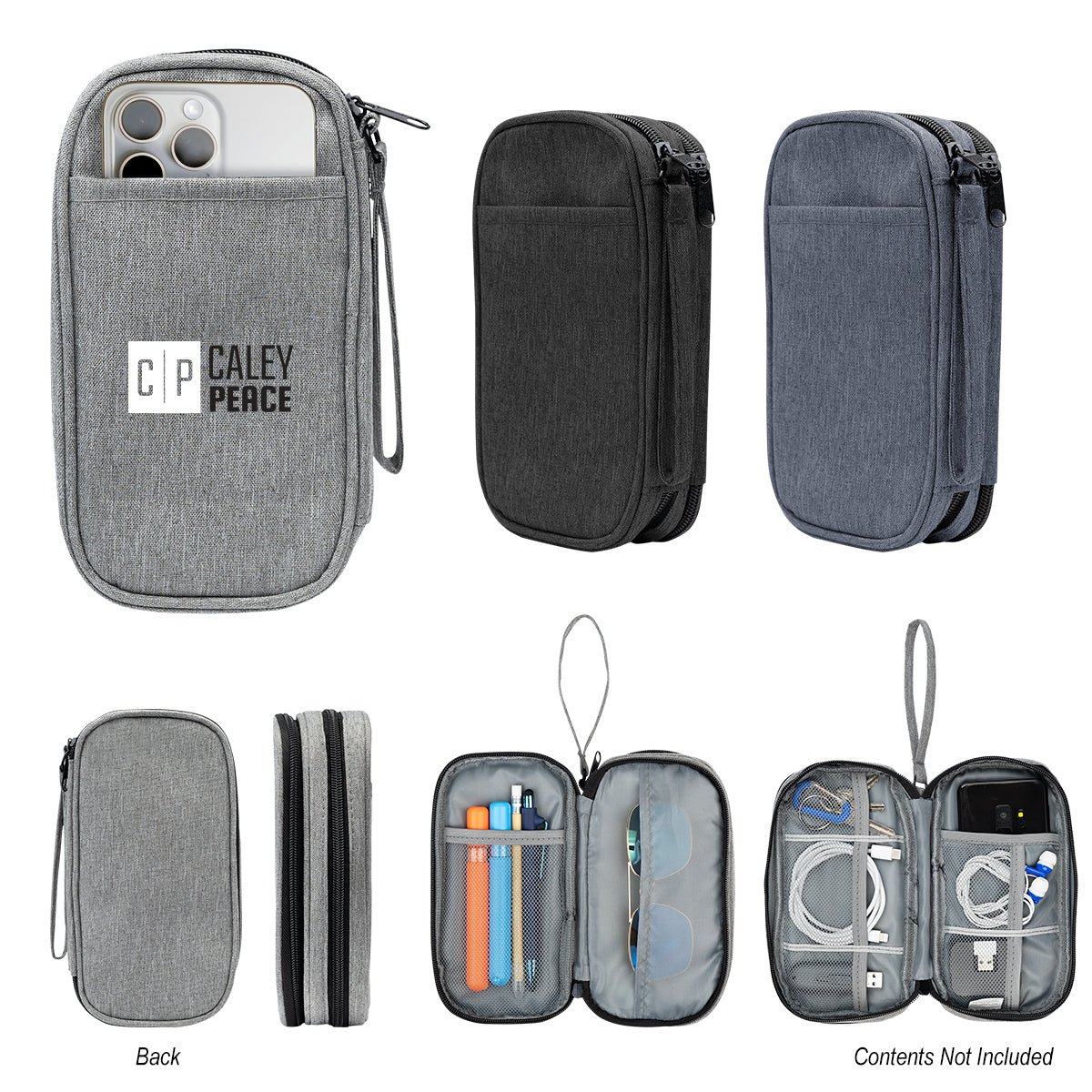 RECYCLED HEATHERED BLACK Tandem Tech Travel Organizer