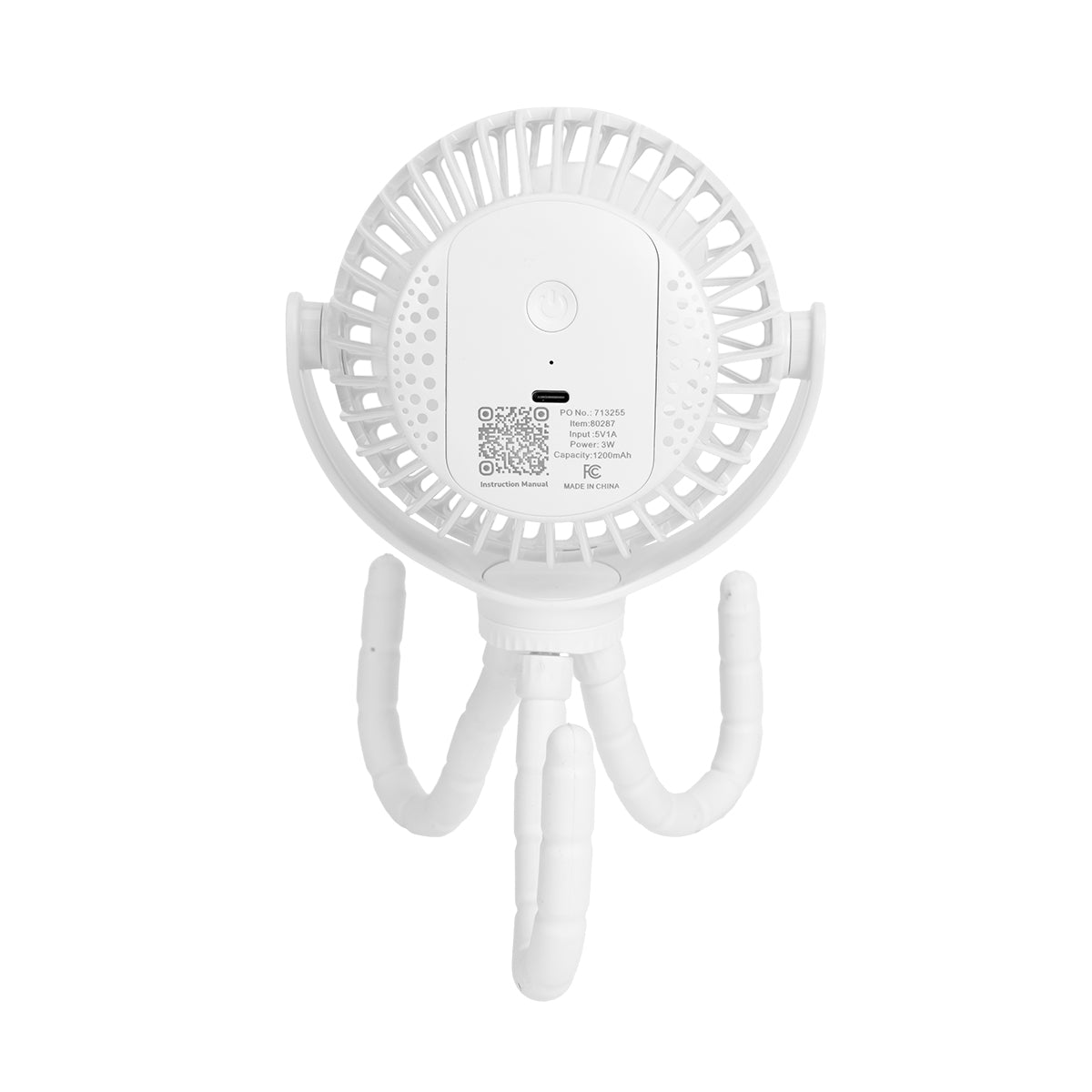 Portable Rechargeable Fan With Flexible Tripod