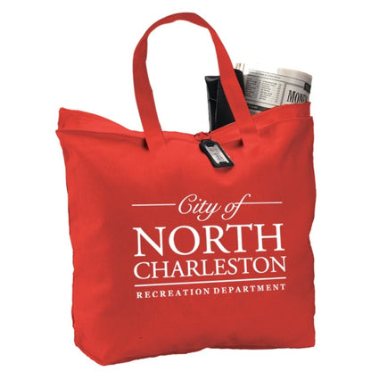 Canvas Zipper Tote Bag