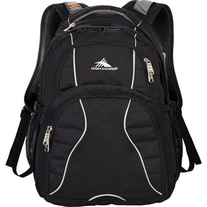 Front View of Black High Sierra Swerve 17" Computer Backpack