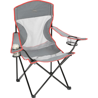 Front View of Gray High Sierra® Camping Chair (300lb Capacity)