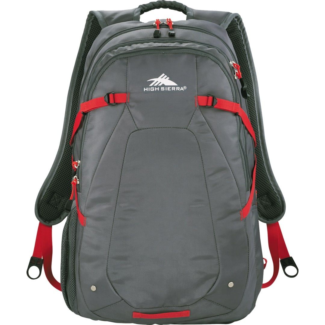Front View of Gray High Sierra Fallout 17" Computer Backpack