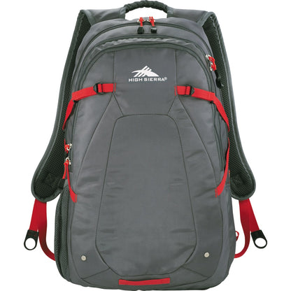 Front View of Gray High Sierra Fallout 17" Computer Backpack