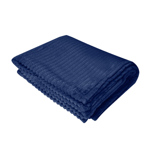 Raleigh Recycled Ribbed Flannel Blanket