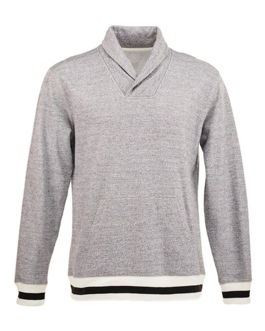 Men's Peppered Fleece Shawl Collar Sweatshirt - 8704