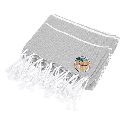 Recycled Beach Blanket With Tassel Fringe